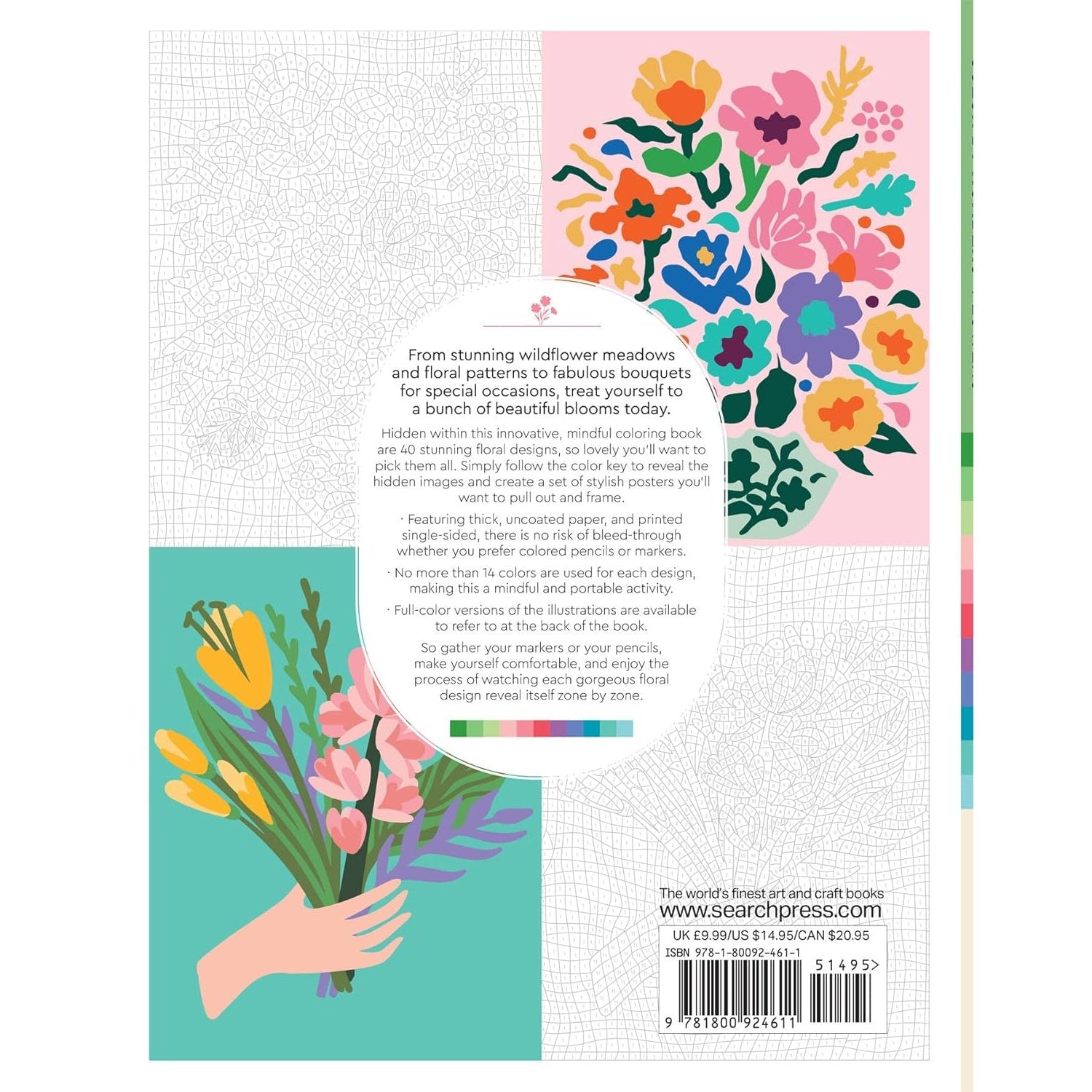 COLOUR BY NUMBERS FLORALS