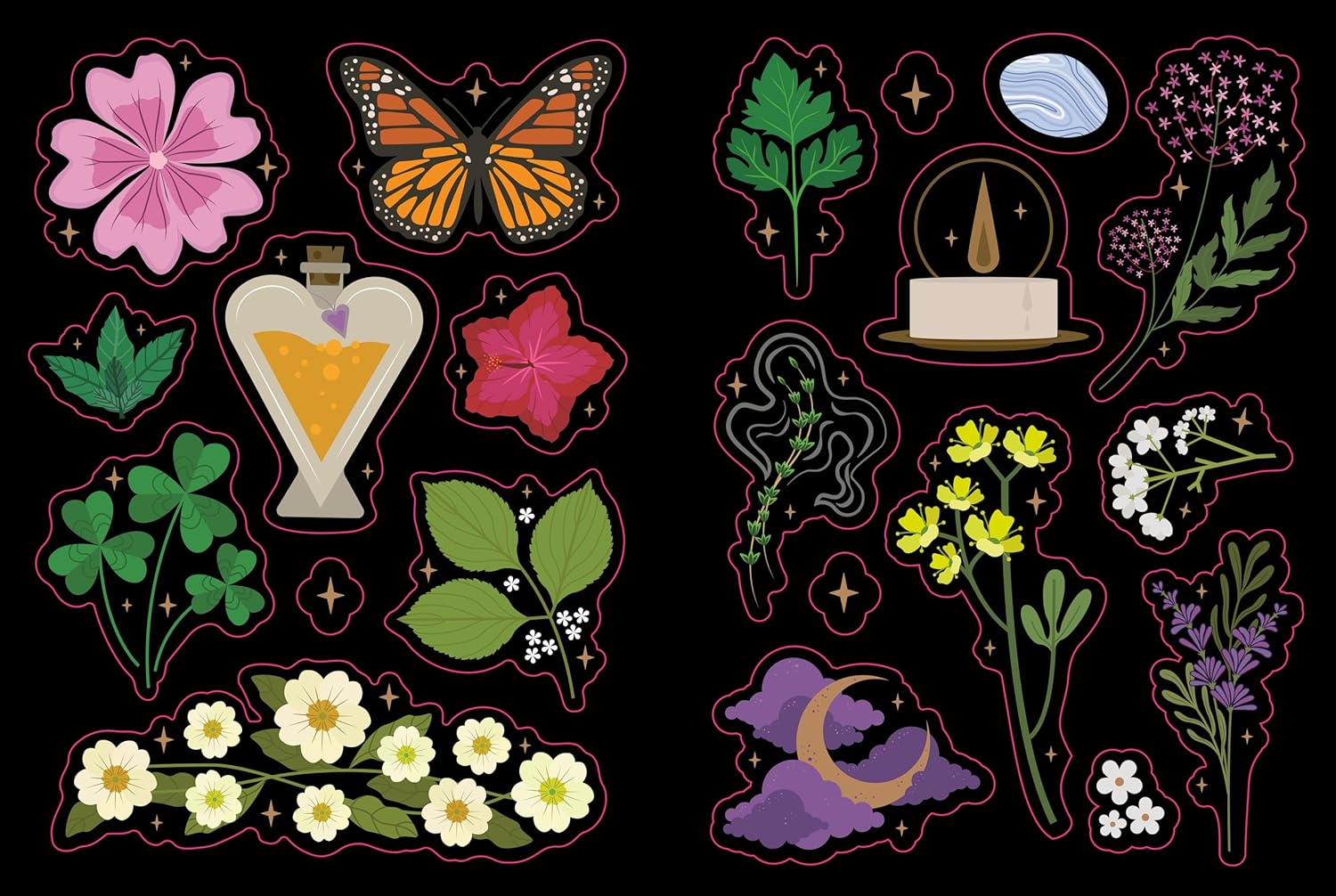 BOTANICAL MAGICKAL STICKERS & SPELLS