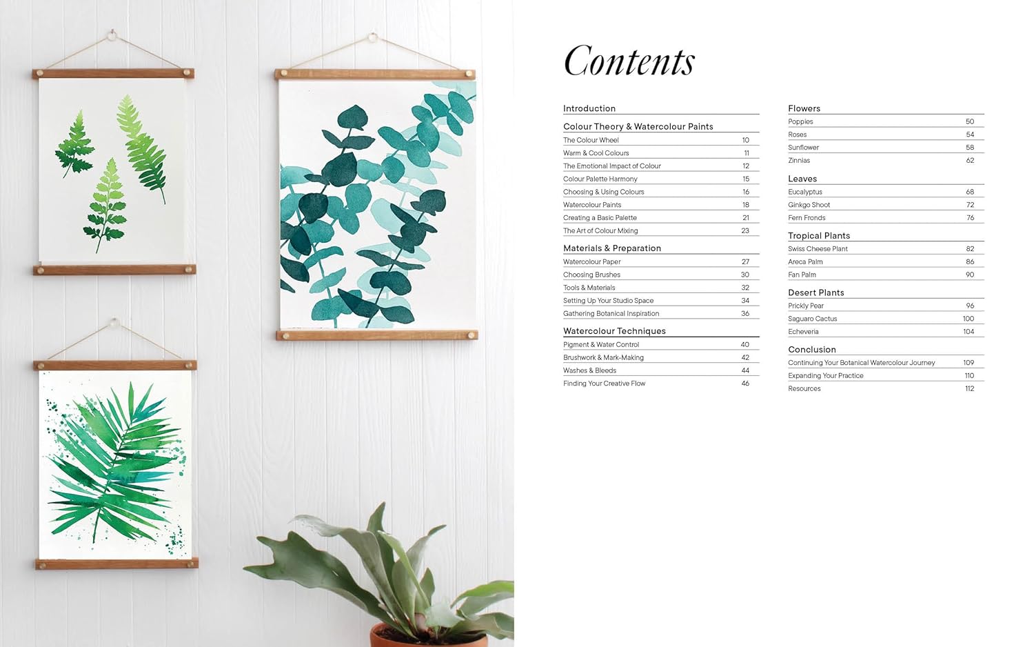 MODERN BOTANICAL WATERCOLOUR PAINTING