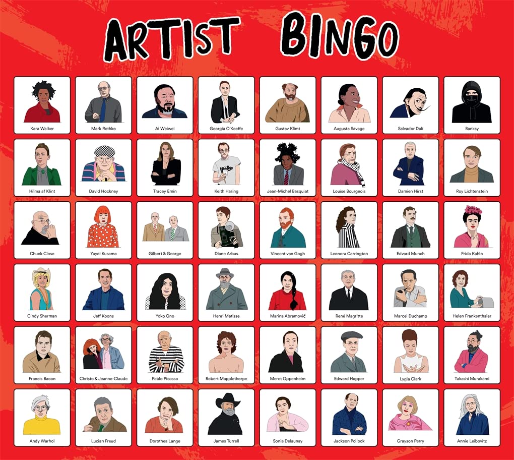 ARTIST BINGO A GAME OF ICONS