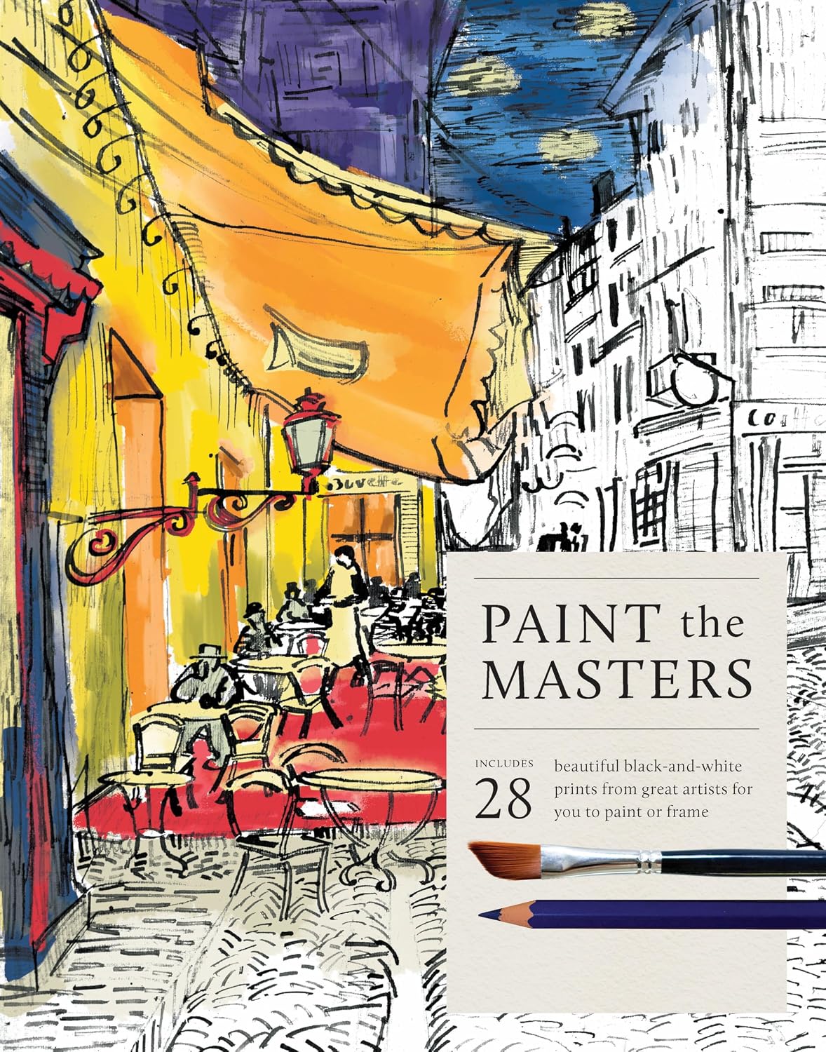 PAINT THE MASTERS: 28 BEAUTIFUL BLACK-AND-WHITE POSTERS
