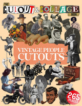 CUT OUT AND COLLAGE BOOK VINTAGE PEOPLE