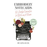 EMBROIDERY NOTECARDS 12 LOVELY CURIOSITIES