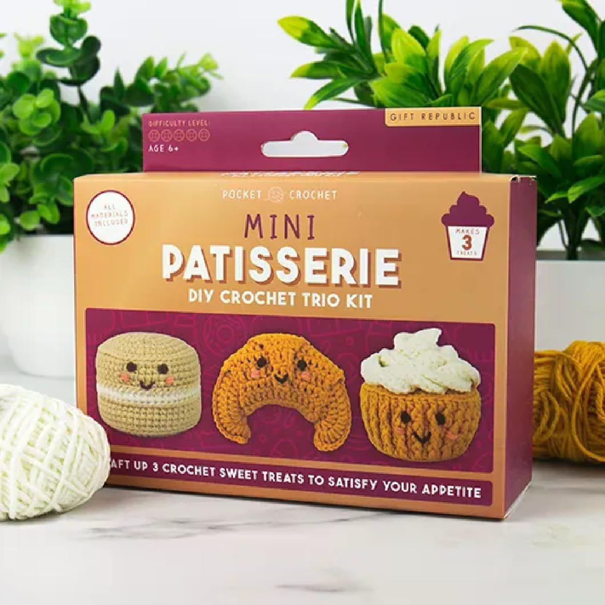 MINI PATISSERIE DIY CROCHET TRIO KIT - CREATE 3 SWEET TREATS