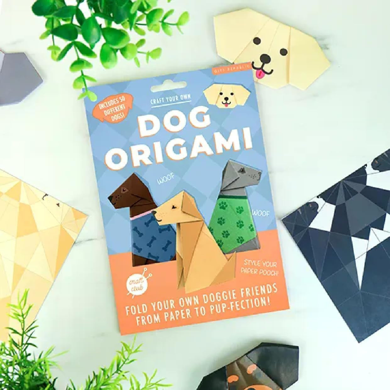 DOG ORIGAMI KIT - MAKE 50 PAPER DOGS