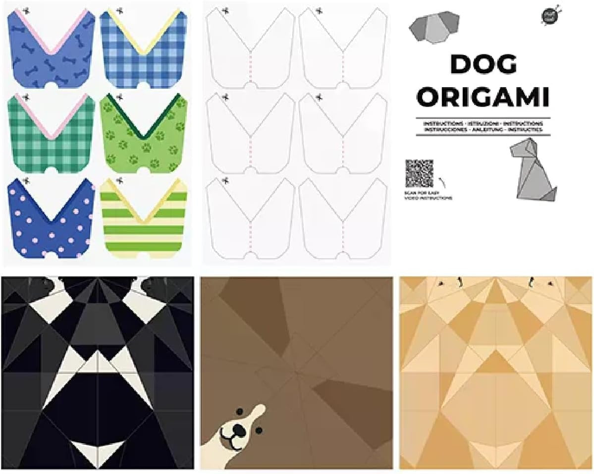 DOG ORIGAMI KIT - MAKE 50 PAPER DOGS