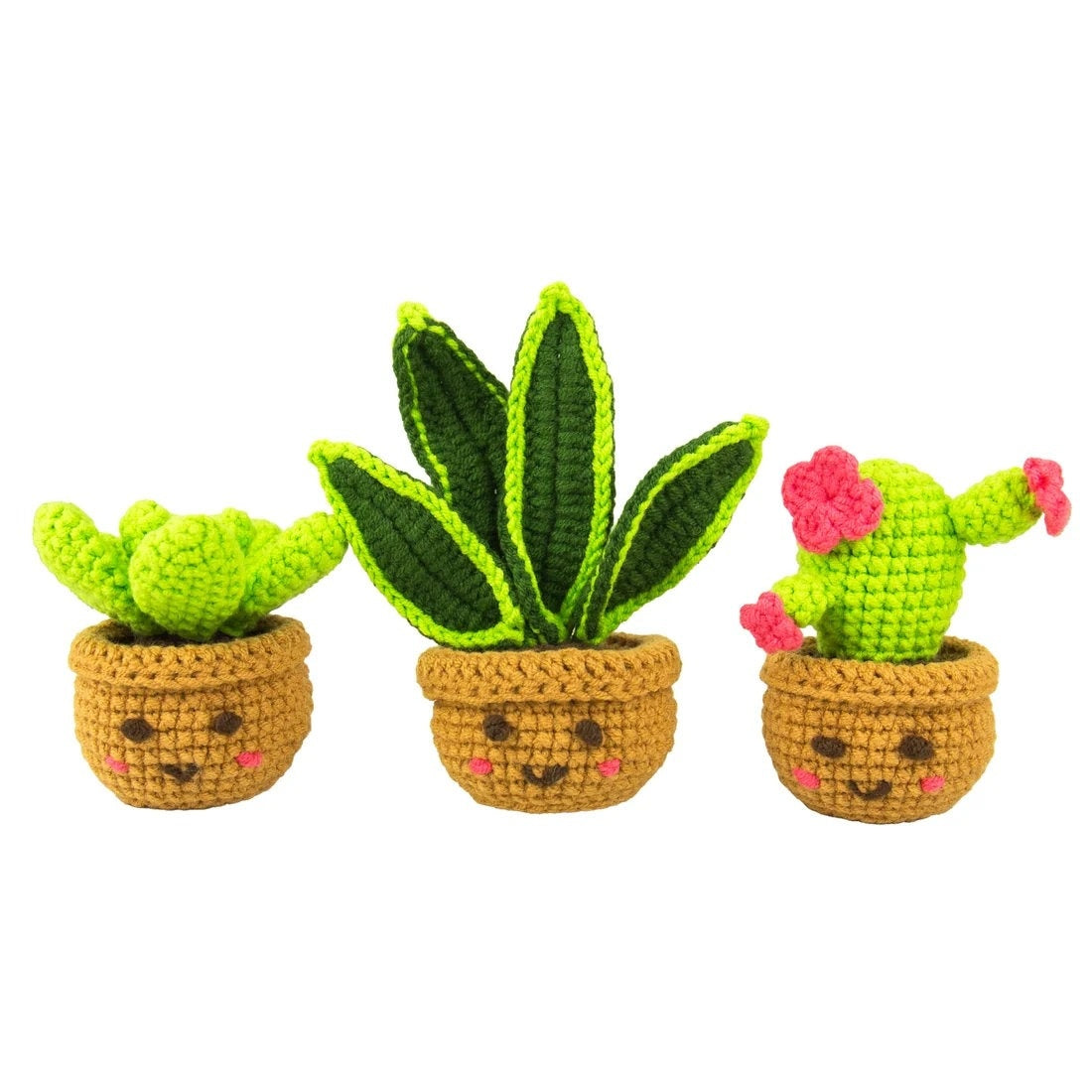 MINI HOUSEPLANTS DIY CROCHET TRIO KIT - CREATE 3 ADORABLE PLANTS