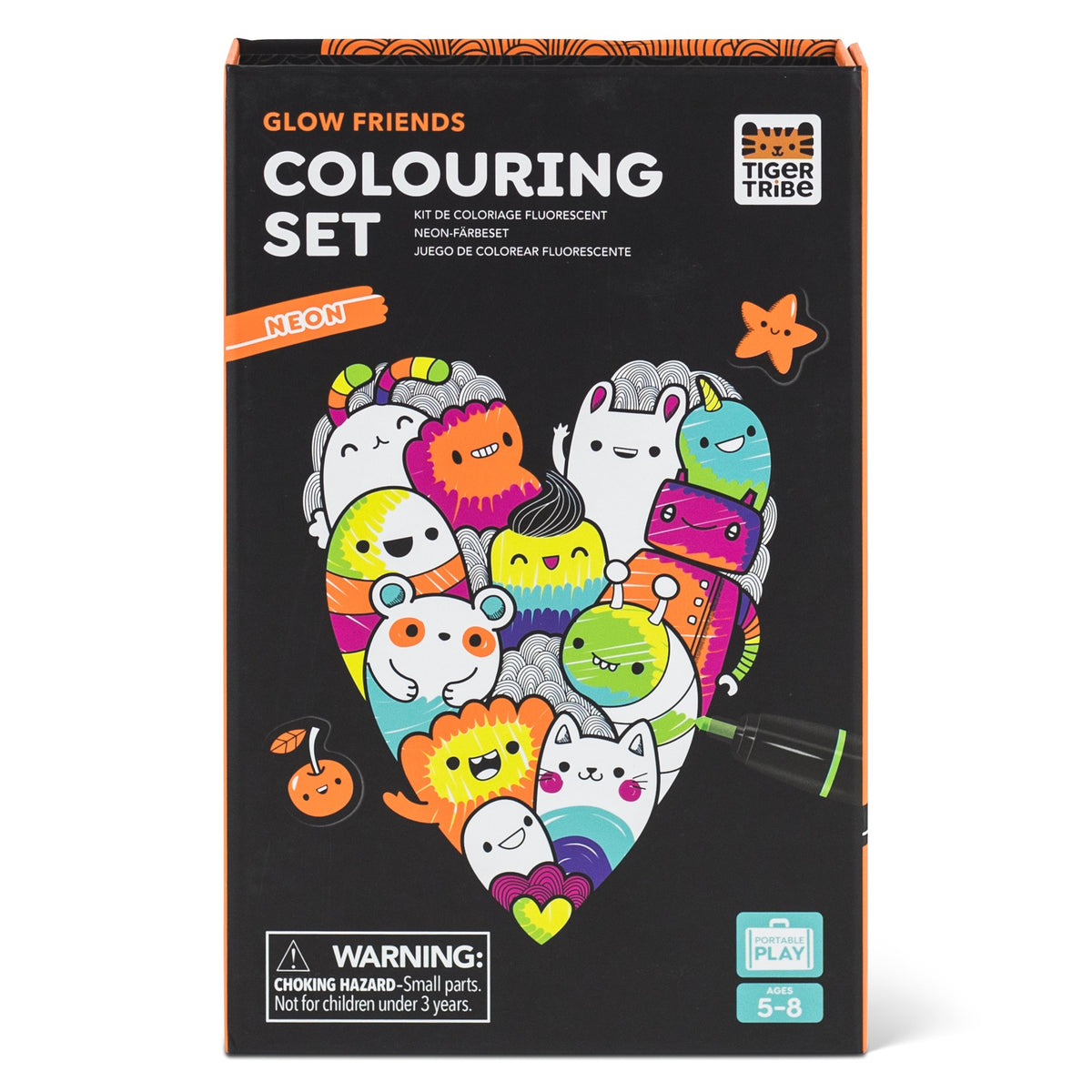 NEON COLOURING SET - GLOW FRIENDS