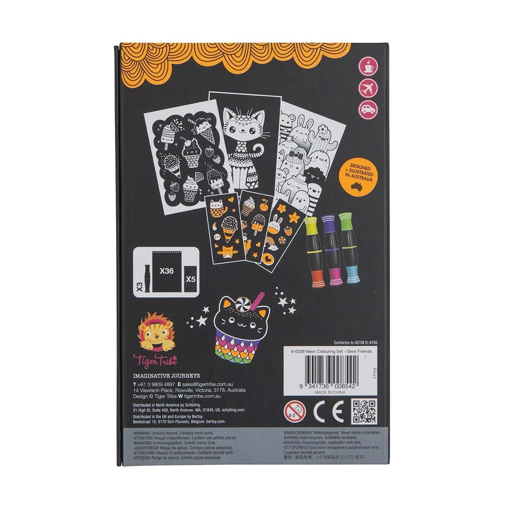 NEON COLOURING SET - GLOW FRIENDS