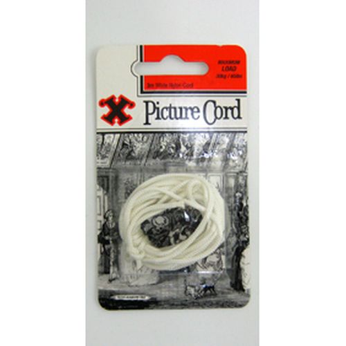 Bayonet Picture Cord Nylon White 3M