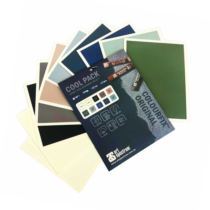 Art Spectrum Colourfix Original Paper 340gsm Assorted Cool Tones Packe ...