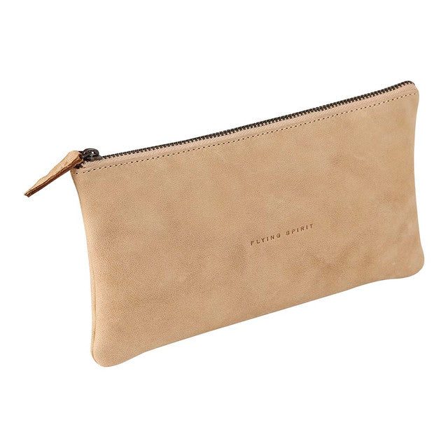 Clairefontaine Flying Spirit Pencil Case Flat Beige