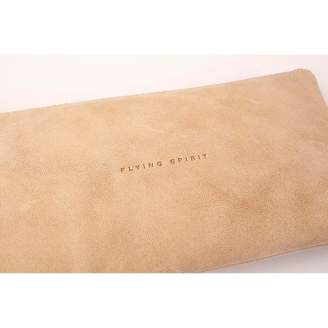 Clairefontaine Flying Spirit Pencil Case Flat Beige