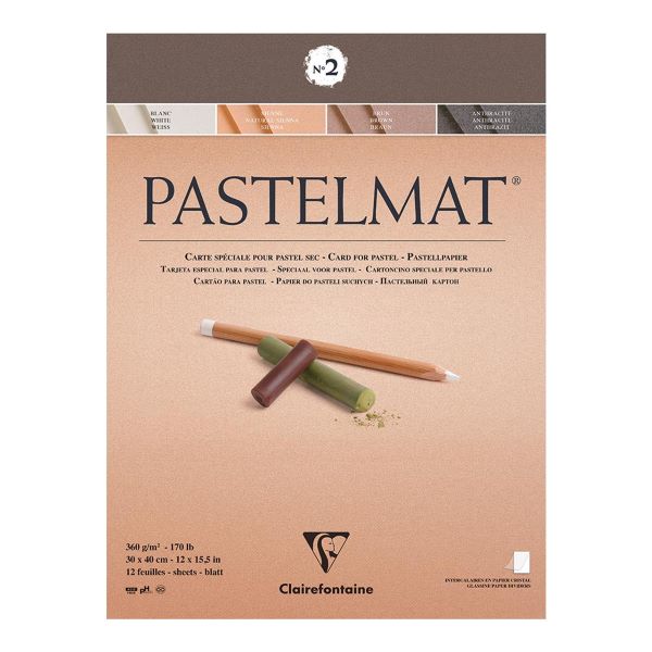 Clairfontaine Pastelmat Pad 360gsm Cool Shade 12 Sheets 30x40cm