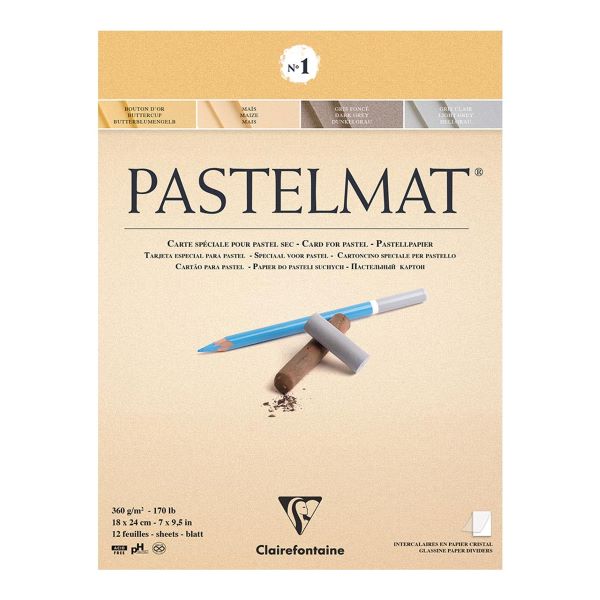 Clairfontaine Pastelmat Pad 360gsm Warm Shade 12 Sheets 18x24cm