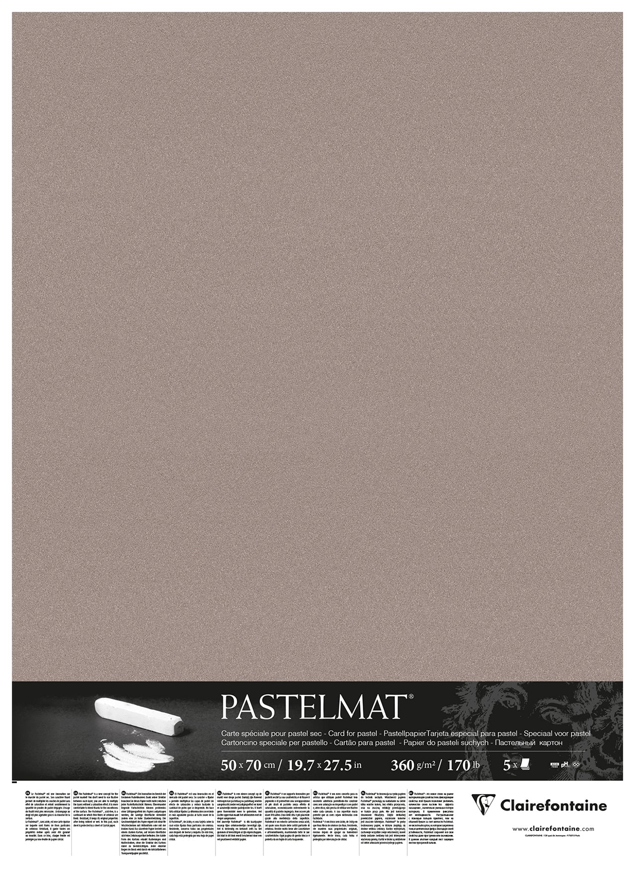 CLAIREFONTAINE PASTELMAT PAPER DARK GREY
