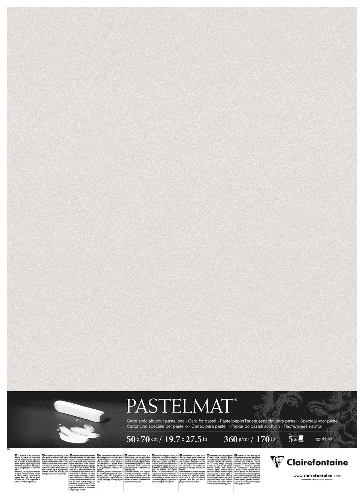 CLAIREFONTAINE PASTELMAT PAPER LIGHT GREY