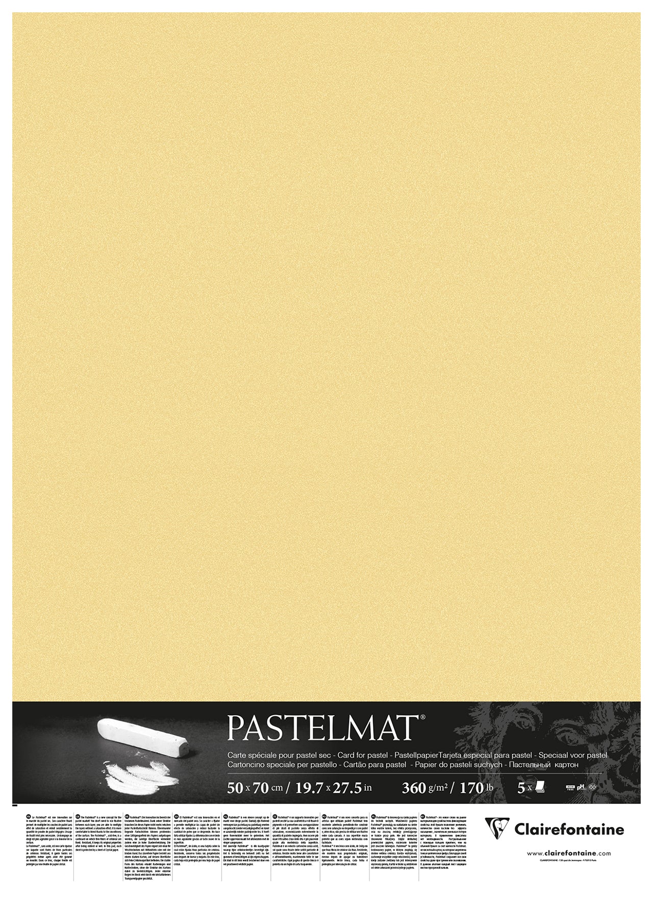 CLAIREFONTAINE PASTELMAT PAPER BUTTERCUP