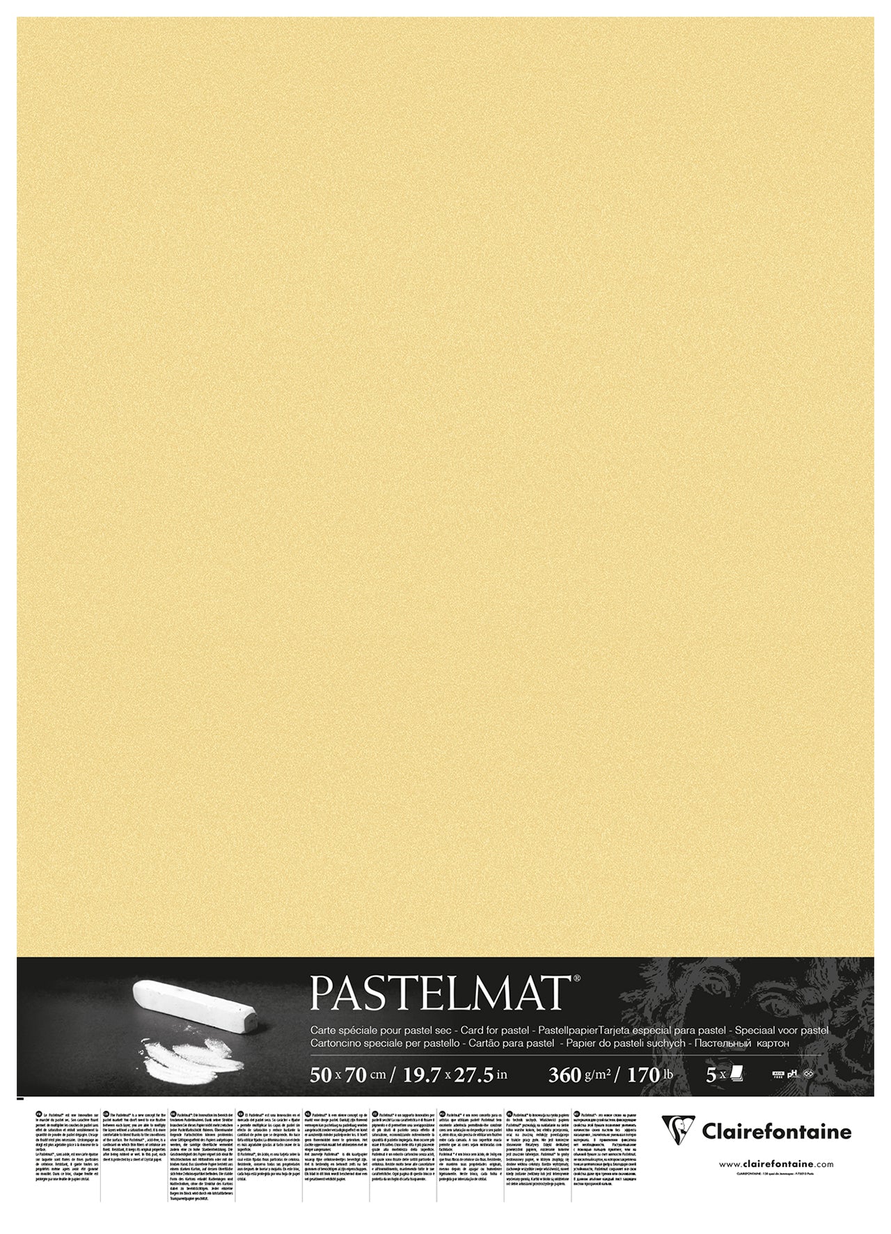 CLAIREFONTAINE PASTELMAT PAPER BUTTERCUP