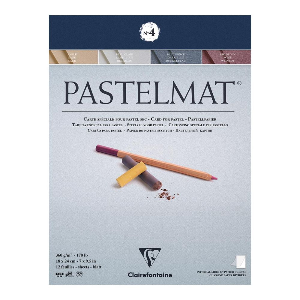 Clairefontaine Pastelmat Pad 360gsm Marine 12 Sheets
