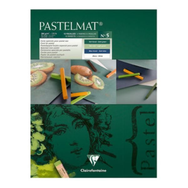 Clairfontaine Pastelmat Pad 360gsm Greens 12 Sheets 30x40cm