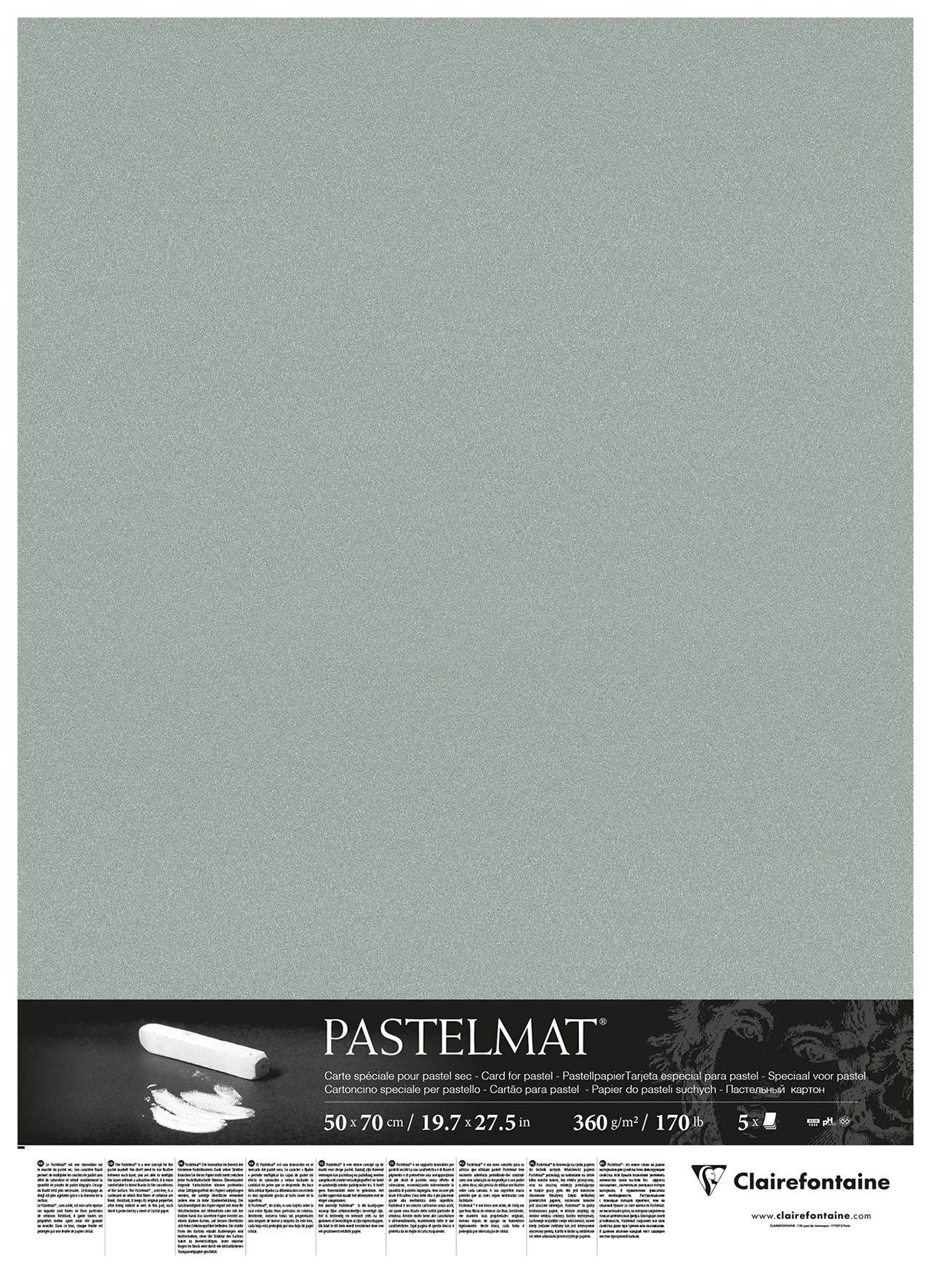 CLAIREFONTAINE PASTELMAT PAPER LIGHT GREEN