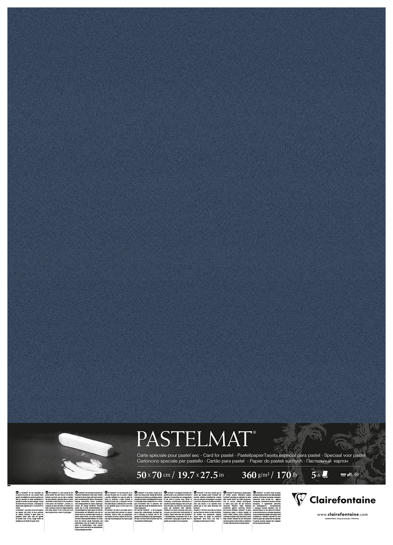 CLAIREFONTAINE PASTELMAT PAPER DARK BLUE