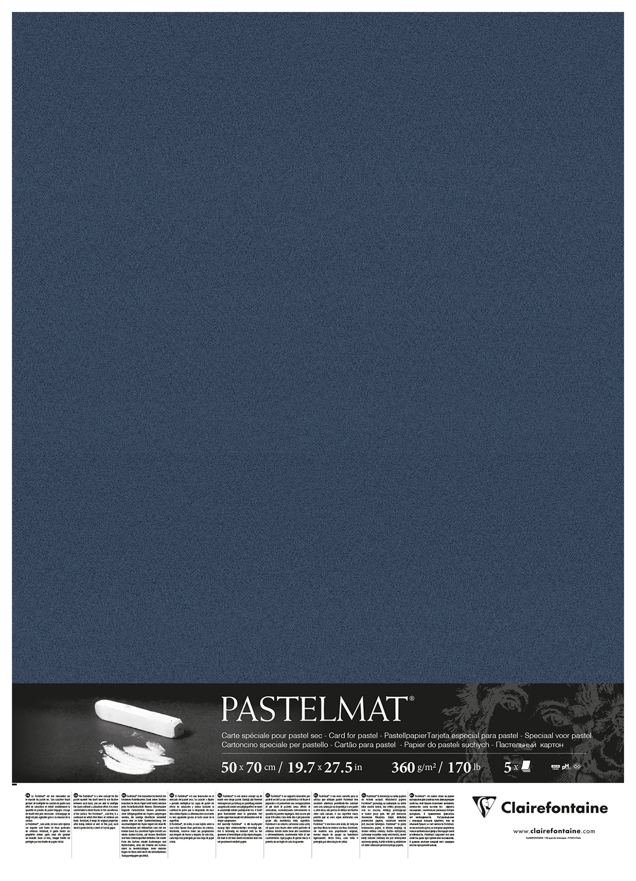 CLAIREFONTAINE PASTELMAT PAPER DARK BLUE