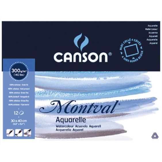Canson Montval Watercolour Block 300gsm Cold Pressed 30x40cm