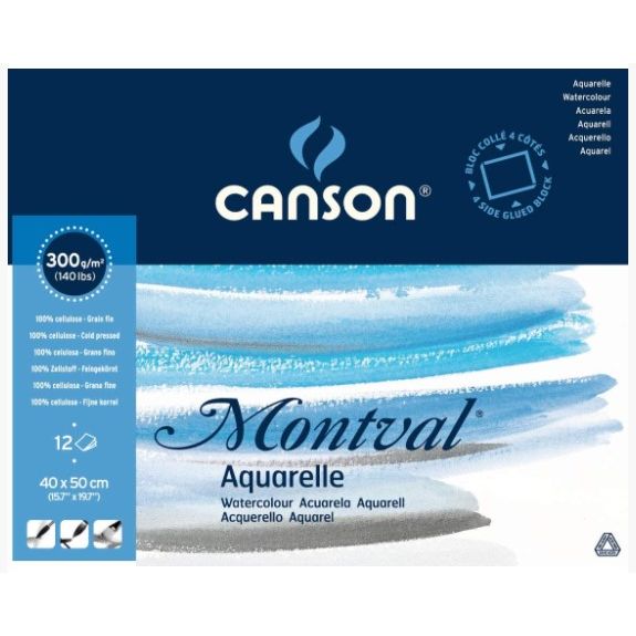 Canson Montval Watercolour Block 300gsm Cold Pressed 40x50cm