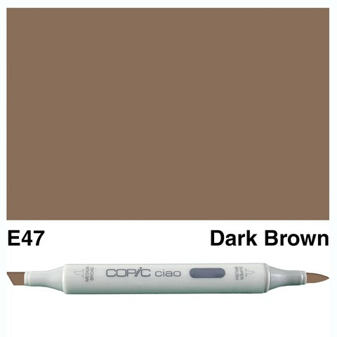 Copic Ciao Marker E47 Dark Brown