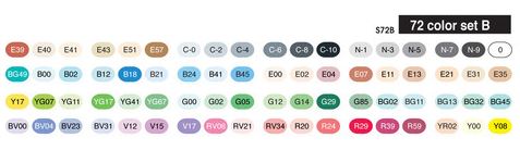 Copic Ciao Marker B Set 72 SET