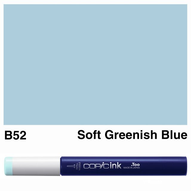 Copic Marker Ink B52 Soft Greenish Blue 12ml