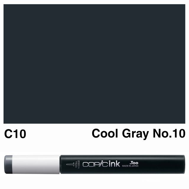 Copic Marker Ink C10 Cool Gray No.10