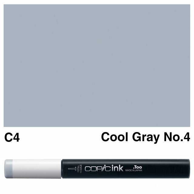 Copic Marker Ink C4 Cool Gray No.4 12ml