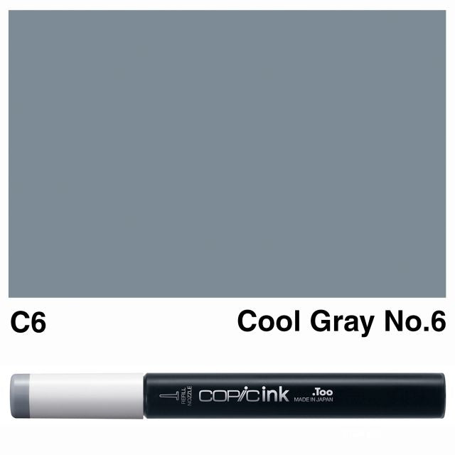 Copic Marker Ink C6 Cool Gray No.6 12ml