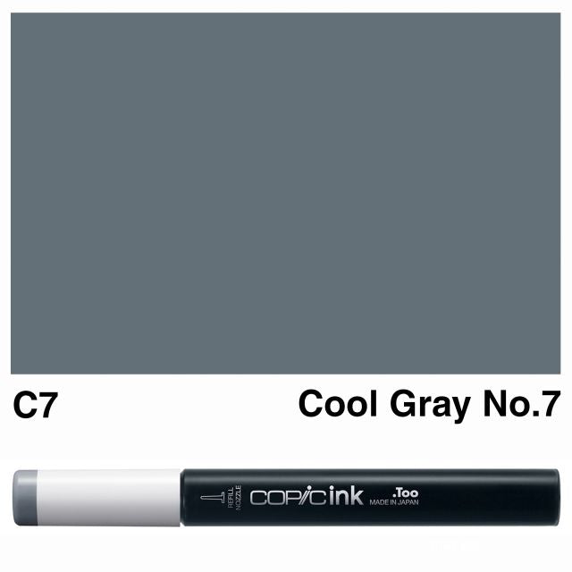 Copic Marker Ink C7 Cool Gray No.7