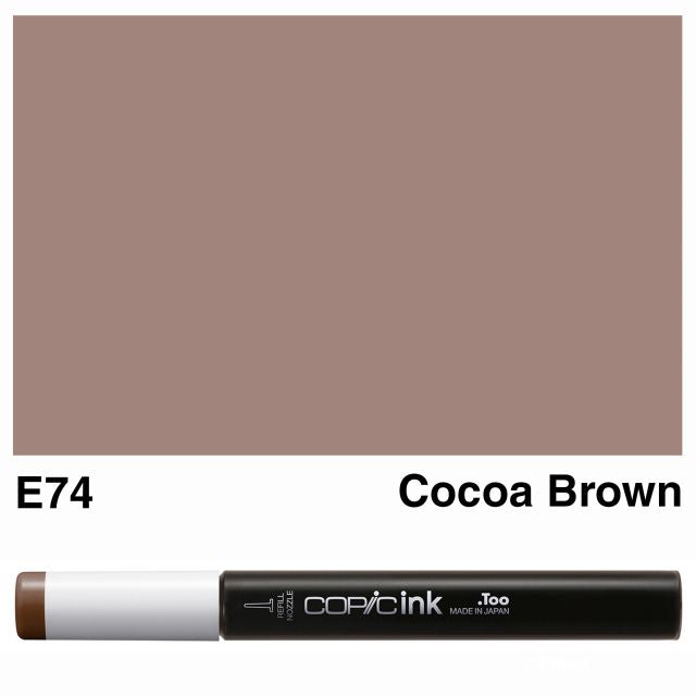 Copic Marker Ink E74 Cocoa Brown 12ml