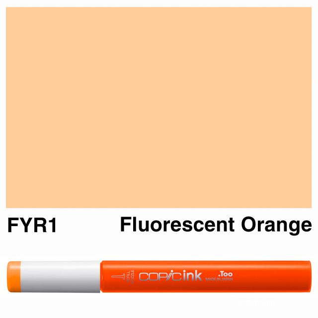 Copic Marker Ink FYR1 Fluorescent Orange 12ml