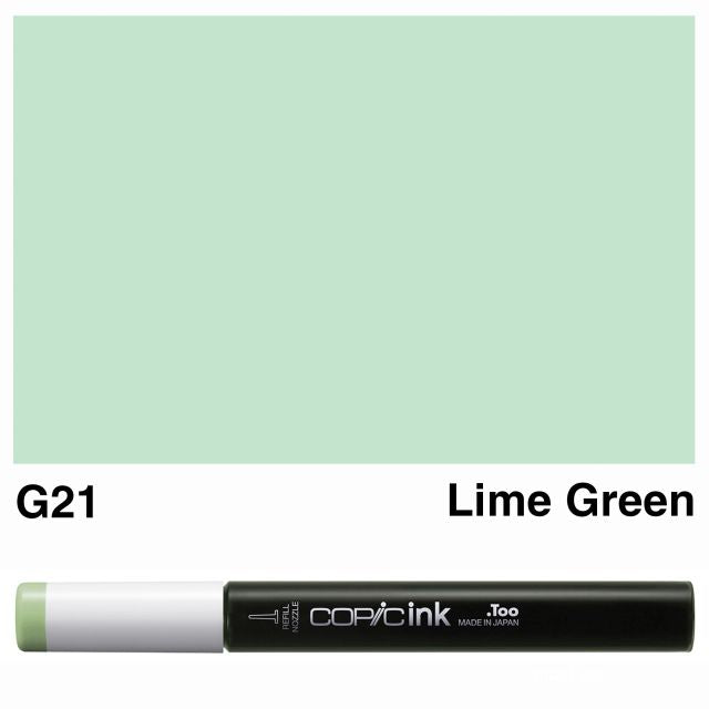 Copic Marker Ink G21 Lime Green 12ml