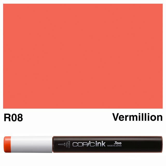 Copic Marker Ink R08 Vermillion 12ml