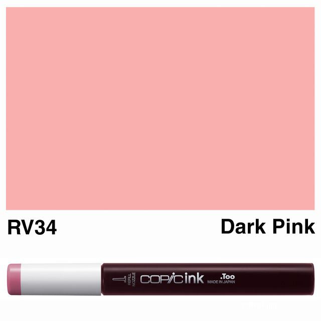 Copic Marker Ink RV34 Dark Pink 12ml