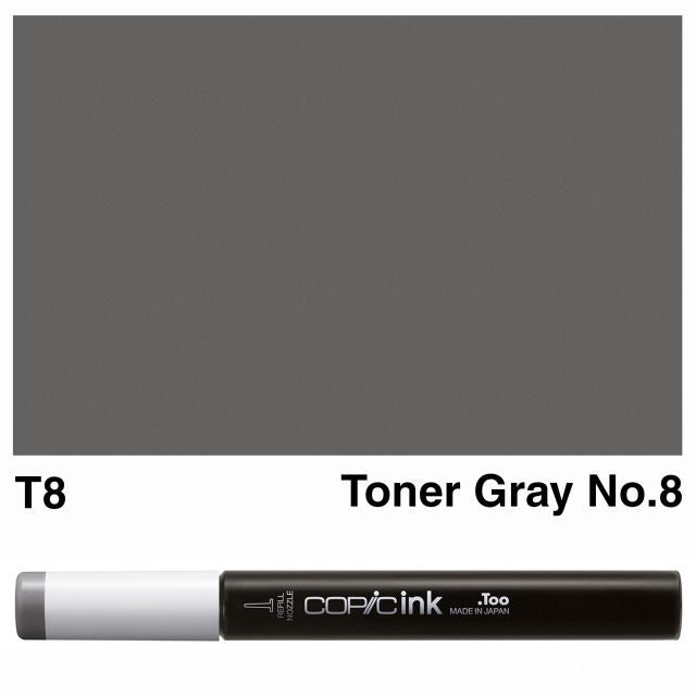 Copic Marker Ink T8 Toner Gray No.8 12ml