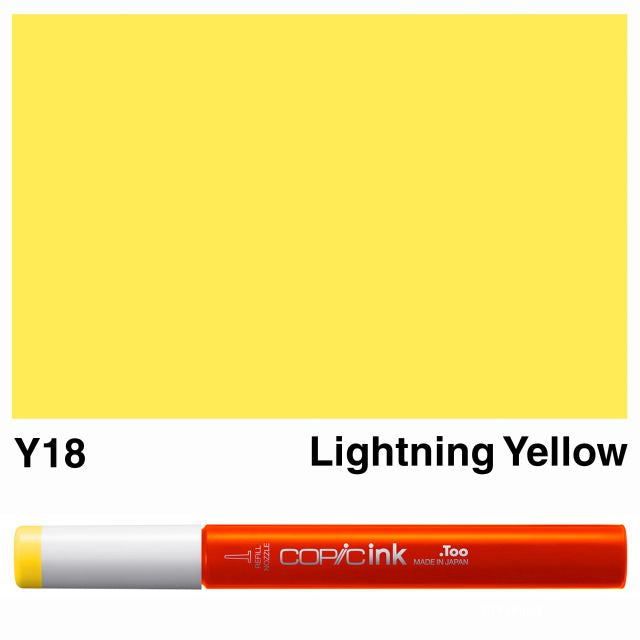 Copic Marker Ink Y18 Lightning Yellow 12ml