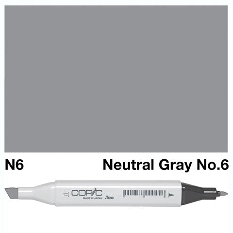COPIC CLASSIC MARKER N6 NEUTRAL GRAY NO.6