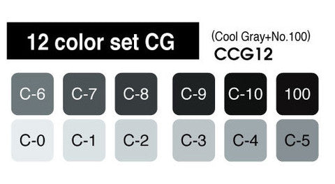 Copic Classic Marker Cool Grey Set 12