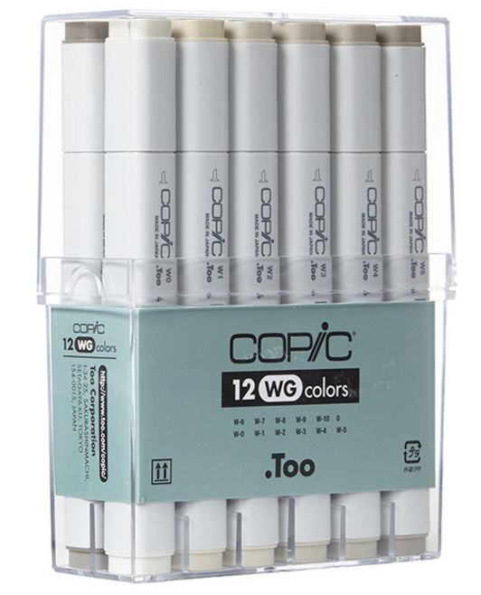 Copic Classic Marker Warm Grey Set 12 SET
