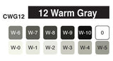 Copic Classic Marker Warm Grey Set 12 SET