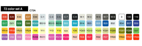 Copic Classic Marker A Set 72 SET