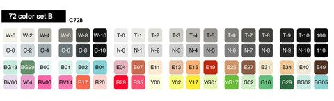 Copic Classic Marker B Set 72